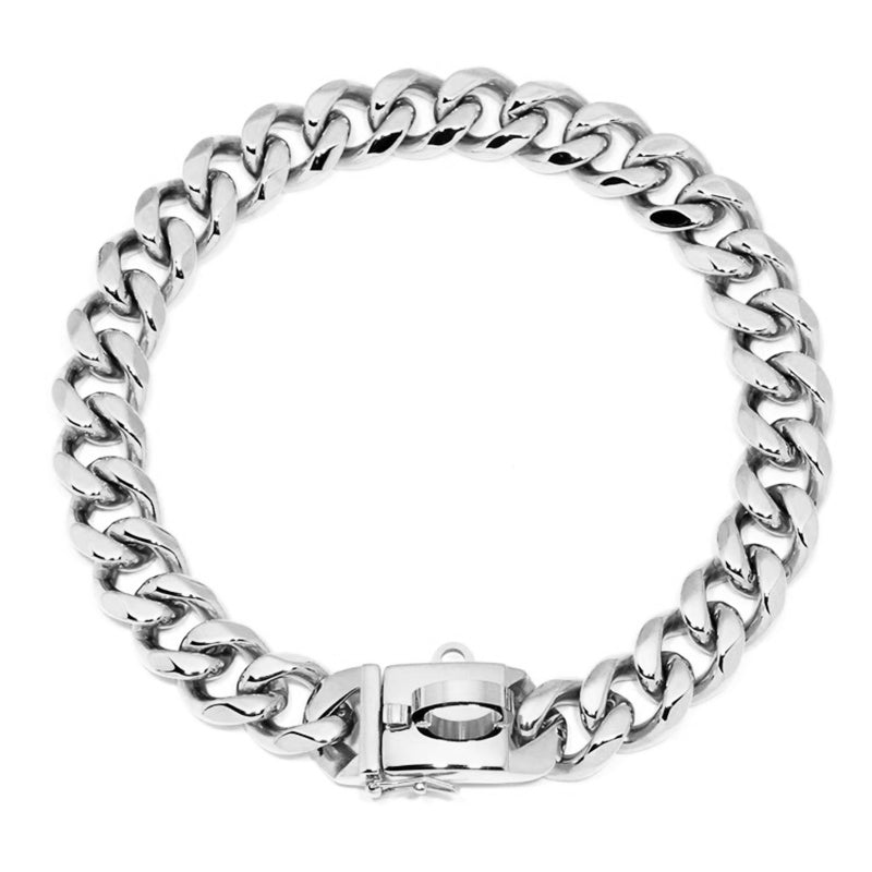 19mm Wide Gold Dog Chain Collar