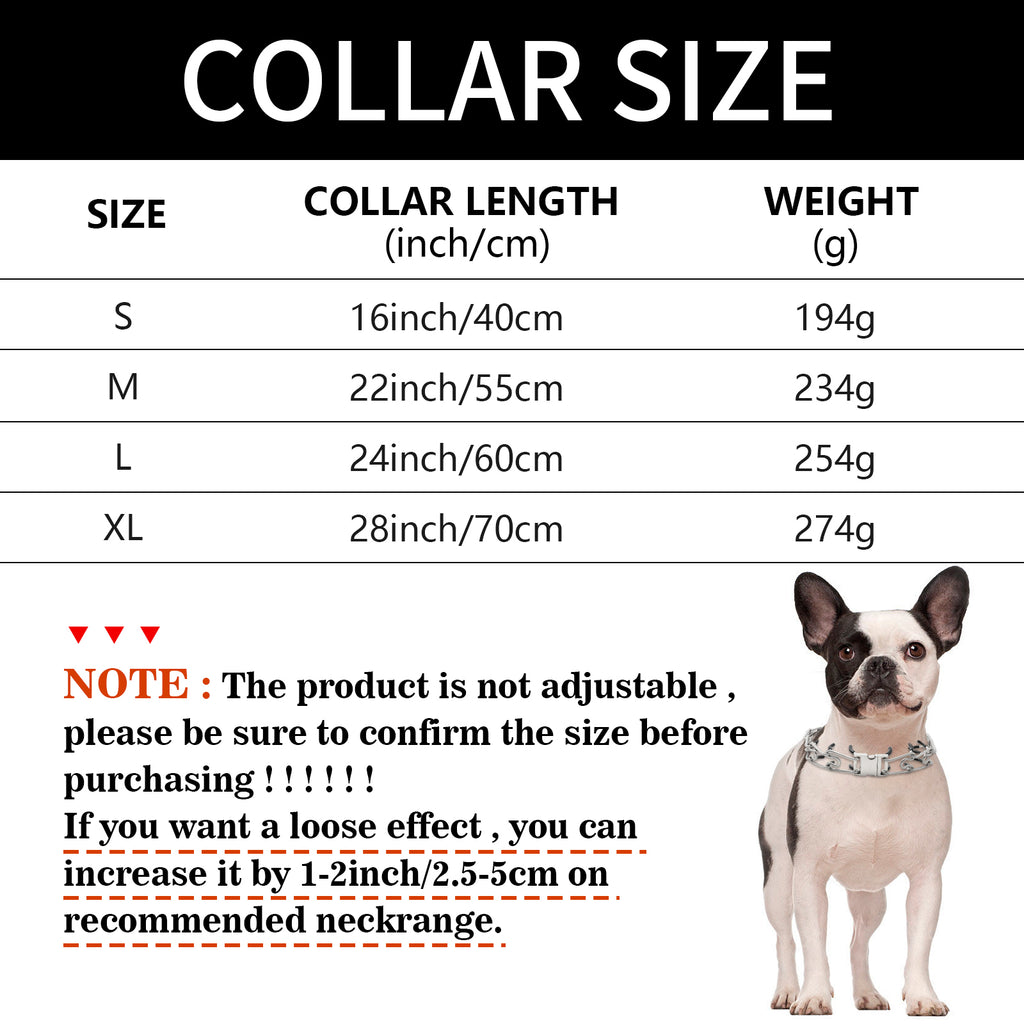 No Pull Dog Collar with Quick-Release Buckle,Adjustable Stainless Steel Tangle-Free 360° Swivel Collar for Small, Medium and Large Dogs