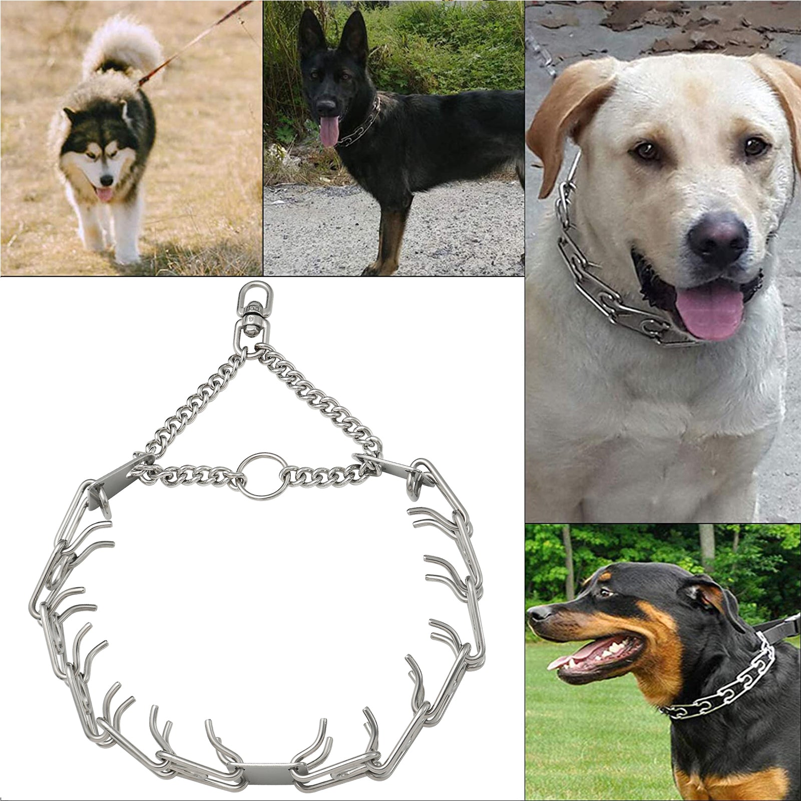 Ultra-Plus Prong Dog Training Collar Steel  Dog Prong Collar Pinch Collar for Dogs