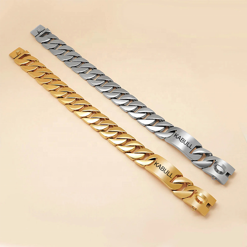 Custom Logo  32mm Gold Dog Chain Collar for Large Dogs  Pit Bull