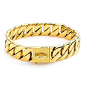 Cuban Link Gold Dog Collar 1.75inc Wide 18k Gold Plated