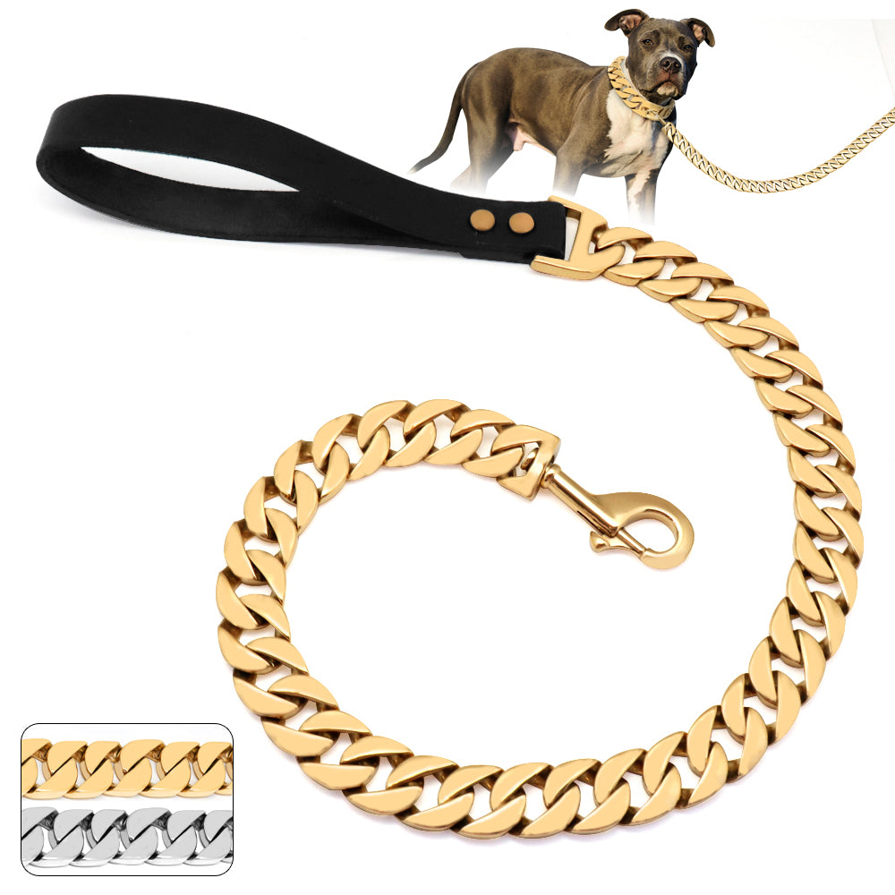 Gold Dog Chain Leash